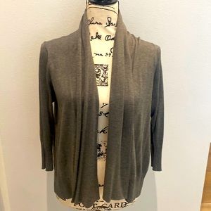 Ellie Tahari Gray Open Cardigan